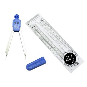 EMI Royal Deluxe EKG Caliper and EKG Ruler Combination Set EKR-453