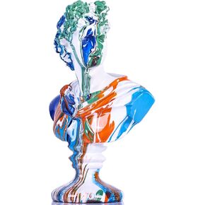 11.8 Inch Greek Statue of David, Classic Roman Bust Greek Mythology Sculpture for Home Decor,Large Resin Roman Goddess Apollo Sculpture for Home Décor Resin Crafts for Sketch Practice Artist (White) in Kuwait