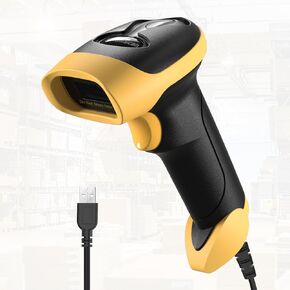 Handheld USB 1D 2D Barcode Scanner Reader for Computers, NetumScan Handheld Wired Automatic QR Bar Code Scanners for Mobile Payment, Store, Supermarket, Warehouse