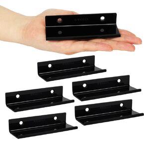 WANLIAN Black Vinyl Record Shelf Wall Mount 6 Pack,vinyl holder wall,Acrylic Album Record Holder Display Your Daily LP Listening in Office Home (Black)