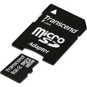 Transcend 8 GB microSDHC Flash Memory Card TS8GUSDHC4