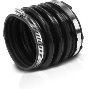 A-Premium Engine Air Intake Hose Tube W/Clamps [fits DOHC, 8Cyl 4.8L] Compatible with BMW [E65] 750i 2006-2009, 750Li 2006-2009, To Throttle Body, Center, Replace# 13717541069