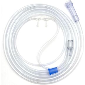 ResOne Soft Pediatric Oxygen Nasal Cannula 1-Pack - Curved Prongs, 7Ft Crush-Resistant Tubing - Nasal Tubes, Oxygen Concentrator Supplies - Soft Curved Nose Piece, Standard Size, Standard Flow 6 LPM