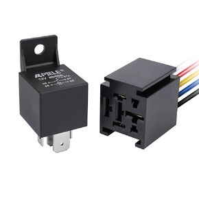 APIELE 80A Relay with Harness Socket 12V 5 Pin On/Off Car Relay Heavy Duty SPDT Relay Normally Open 1NO 1NC for Car Van Truck Motor