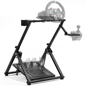 Marada Sim Racing Wheel Stand Simulator Cockpit X-Structure Quick Fold يناسب Thrustmaster/Logitech G29، G923، G920، T300RS، T150 حامل ألعاب قابل للتعديل بدون عجلة قيادة، دواسة، فرامل اليد in Kuwait