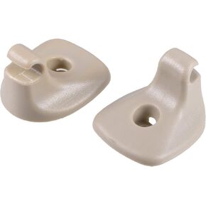 X AUTOHAUX قطعتان من واقي الشمس لدعم مشبك التجنيب 1GW25DX9AA لـ Dodge Avenger 2011-2014 لـ Chrysler 200 2011-2014 واقي من الشمس يدعم مشبك حامل قوس شماعات بلاستيك بيج مضاد للاهتزاز
