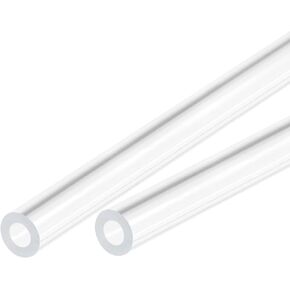 MECCANIXITY Acrylic Pipe Clear Rigid Round Tube 4mm(5/32") ID 8mm(5/16") OD 18" for Lamps and Lanterns, Water Cooling System 2pcs