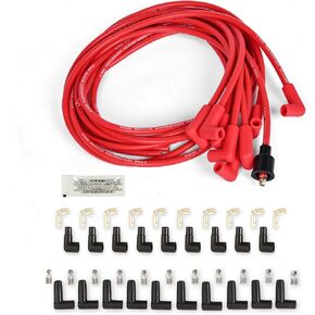 Universal Spark Plug Wire Set 8.5mm Spark Plug Wires with Red HEI 90 Degree Boot Replace Accel 4041