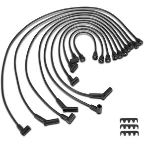 A-Premium Ignition Spark Plug Wires Set of 10 Compatible with Chrysler Town & Country Cordoba Imperial New Yorker & Dodge Charger Ramcharger B100 Royal Monaco & Plymouth Gran Fury Satellite