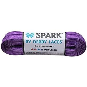 Derby Laces Purple Spark Shoelace for Shoes, Skates, Boots, Roller Derby, Hockey and Ice Skates