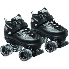 Sure Grip Rock GT50 Black Roller Skates | Stylish Indoor Skates for Men & Women | Nylon Composite with 62mm Swirl Wheels & ABEC-5 Bearings - Solid, Comfortable and Lightweight
