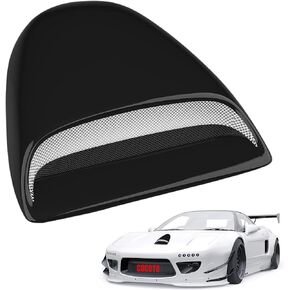 Carbon Fiber Hood Scoop - Front Car Hood Vent Cover, Universal Fit for Flat Hoods, Coupe, Trucks, SUV, JDM Style Body Kit, Waterproof, Automotive Accessory (Carbon Fiber Print)