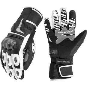 Seibertron SPW-2 Carbon Fiber Hard Knuckle Waterproof Touchscreen Leather Motorcycle Gloves in Kuwait