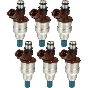 حاقن الوقود 23209-65020 - حاقن الوقود الداخلي للسيارة 4 فتحات Engnie - لسيارة Toyota 4Runner 3.0L 1988-1995 لون فضي معدني - 6 قطع in Kuwait