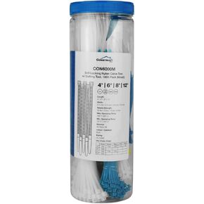 Self-Locking Nylon Cable Ties, 1000 Pack Mixed in Kuwait