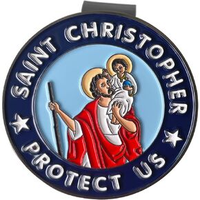 St Christopher Medal for Car Travel Accessories Saint Christopher Visor Clip New Driver Gifts