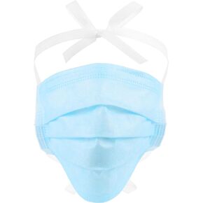 MASC Mid-America Safety Corp Made-in-USA, Blue 3-Ply Tie On Face Mask - ASTM Level 3, Procedure Face Mask 211984 - 30 Pack (Model No: NFR03U-01B)