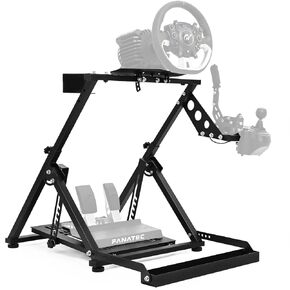 Supllueer Foldable Racing Wheel Stand with Seat Slot Fit for Logitech G25 G27 G29 G920 G923,Thrustmaster T248 T300RS T300 T500,Fanatec,Steering Wheel Stand,No Wheel,Shift,Pedals,TV
