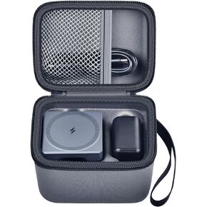PAIYULE Case Compatible with Anker 3-in-1 Cube MagSafe Charger 15W Max Fast Charging Stand, Power Station Storage Holder for USB-C Cable (Box Only) Black