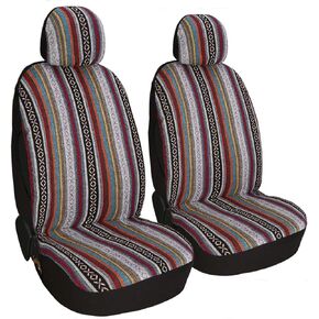 Baja Car Front Seat Covers,Saddle Boho Heavy Duty Blanket Cloth,Universal Size Fit Most Cars SUV Vans,1Pair (2 Front, Z-001)