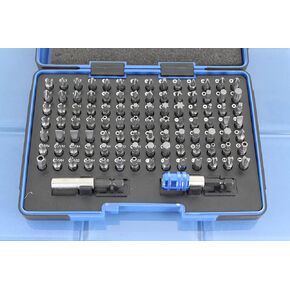 TMAX 100 Piece Impact Ready Security Bits Screwdriver Set Kit with 2 Quick Chucks