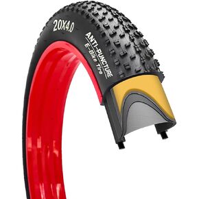 SIMEIQI 20"/26"X4.0" E-Bike Fat Bike Tires with Anti-Puncture Protection Electric Bike Tricycle Tyres Foldable Replacement Tire for Mountain Snow All Terrian E-Bike Urban City Street Road Bicycle