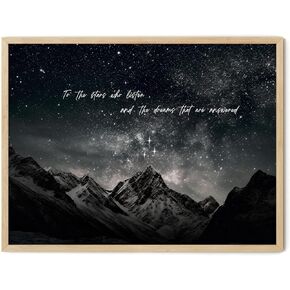 TwoDays Fantasy Books Merchandise Room Decor, To The Stars Who Listen Wall Art Prints For Bookish Gifts, City Of Starlight Poster For Library.(12" X 16", UNFRAMED)