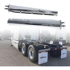 شماعات رفرف الطين المحملة بنابض من الكروم شديدة التحمل مباشرة لشبه الشاحنات | مسافة مسمار 2.5 بوصة، طول 30 بوصة، من الفولاذ المقاوم للصدأ (قطعتان) in Kuwait