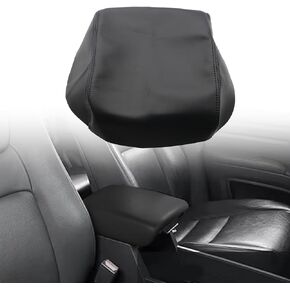 Center Console Lid Replacement Armrest Cover Microfiber Leather Black Compatible with Honda Ridgeline 2006 2007 2008 2009 2010 2011 2012 2013 2014