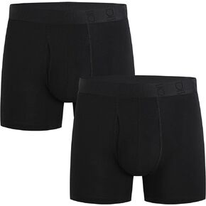 Men's Boxer Briefs, Soft and Breathable Modal Underwear with Comfort Flex Waistband, Seamless Label