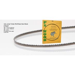 PS Wood Timber Wolf 59 1/2 x 1/4 x 6 tpi Band Saw Blade
