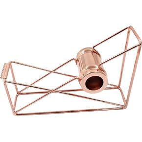 uvbws 1 Pcs Minimalist Tape Dispenser 4.76 Inch Metal Cutter Desktop Tape Dispenser for Office School(Rose Gold)