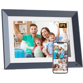 Digital Picture Frame 10.1-Inch Photo-Frame - Dual-WiFi Smart Photo Frame, 16GB, Full Functions, Easily Share Photos Videos via App Email, Unlimited Cloud Storage, Gift for Family & Friends