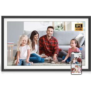 Digital Picture Frame 17" Large-Digital-Photo-Frame - Smart Dual-WiFi Electronic Photo Frame, Auto Rotate, 32GB Memory, Wall Mountable, Share Photo Video via App Email, Best Gifts for Christmas