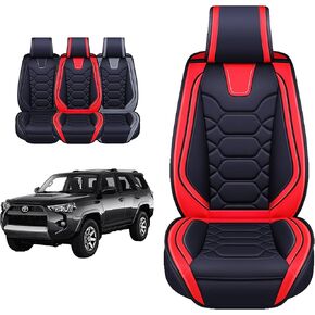 أغطية مقاعد إكسسوارات OASIS AUTO Toyota 4Runner 2010-2025 وسادة حماية من الجلد مناسبة حسب الطلب (مجموعة كاملة ممتازة، أسمر ضارب للصفرة)