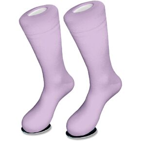 1 Pair of Biagio Solid LAVENDER Light PURPLE Color Men's COTTON Dress SOCKS