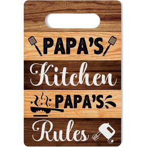 Farmhouse Kitchen Decor, Kitchen Signs Wall Decor, Dad's Kitchen Is The Heart of The Home Wood Sign, Fathers Day Thank You Gifts for Dad, Dads Birthday Gifts Ideas 8 x 12 Inch in Kuwait