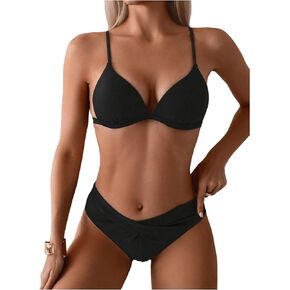 SOLY HUX Women's Two Piece Swimsuit Push Up Bikini Sets Bathing Suits