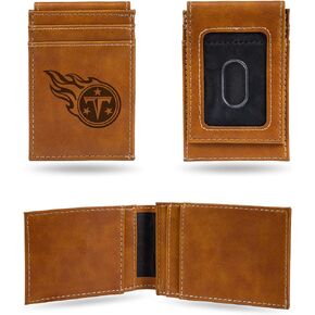 Rico Industries Laser Engraved Front Pocket Wallet, Tennessee Titans