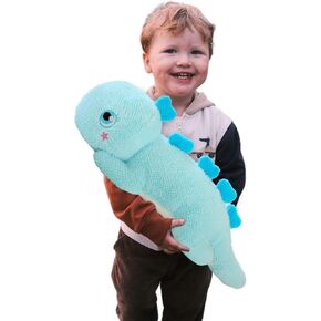 Large Dinosaur Stuffed Animal Plush Toy, Dinosaur Cute Soft Plush Pillow Toys,Huge Big Size Fluffy Plushy Fat Plushie Gifts for Kids (Blue,23 inch)