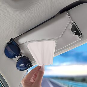 Bling Multifunctional Car Visor Tissue Holder Sunglasses Holder and Ticket Card Clip Rhinestones Tissue Holder for Car Black Bling Car Interior Accessories for Women