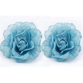 ستائر على شكل زهرة، ستائر مغناطيسية قابلة للتمدد، مشبك ستارة منزلي من القطن لتزيين المكاتب المنزلية (قطعتان) (برتقالي) in Kuwait