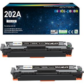 202A Black Toner Cartridge Replacement for HP 202A CF500A Works with Color Laserjet Pro M254dw; Color Laserjet Pro MFP M281cdw, M281fdw Printer Ink (2-Pack )
