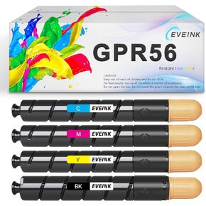 GPR-56 GPR56 Remanufactured Toner Cartridge 0098C003AA 0999C003AA 1000C003AA 1001C003AA Replacement for Canon ImageRunner Advance C7565 C7570 C7580 C7765 C7770 C7780 Printer(4-Pack)