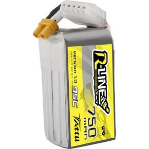 TATTU R-Line 750mAh 14.8V 95C 4S1P Lipo Battery Pack with XT30 Plug