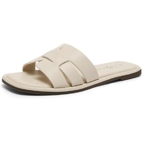 Luffymomo Womens Slip on Flat Sandals Comfortable Summer Casual Slides Sandals