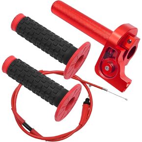 Motorcycle Throttle Assembly with Throttle Cable 7/8" (22mm) Red Quick Twist Throttle Clip Suitable for 50cc 125cc 150cc 250cc Motocross Motorcycle Motorcycle Accessories