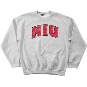 NCAA Northern Illinois Huskies 50/50 Blended 8-Ounce Vintage Arch Crewneck Sweatshirt