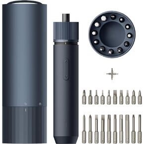 HOTO Electric Screwdriver Kit, 32-Piece Enhanced Bit Set, 3.6V Cordless Screwdriver Rechargeable USB-C, 3 Torque Settings, 1500mAh Battery, LED Light for Furniture/Electrical Repairs