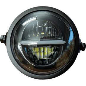 مجموعة المصابيح الأمامية Super73 LED مع Osram 6000K LED وإخراج شعاع محسن - مصباح أمامي أمامي عالمي لـ S2، R، RX، Z Miami، أو ZX مع 3 إعدادات للمفاتيح (Halo DRL)